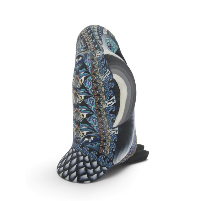 Jon Stuart Anderson Polymer Millefiori Clay Mother Penguin Baby Chick Sculpture For Sale - Image 4 of 12