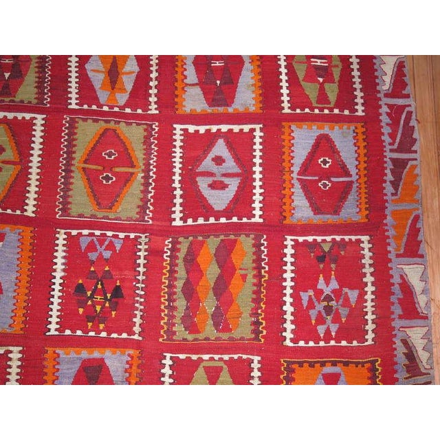 Textile Antique Turkish Kilim For Sale - Image 7 of 10