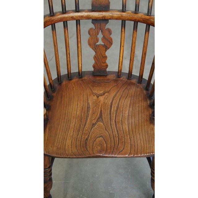 English Highback Windsor Dining Room Chair For Sale - Image 6 of 12