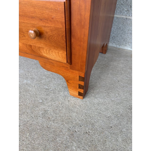 Chatam Reproductions Shaker Style 12 Drawer Cherry Mule Chest & Mirror For Sale - Image 9 of 15