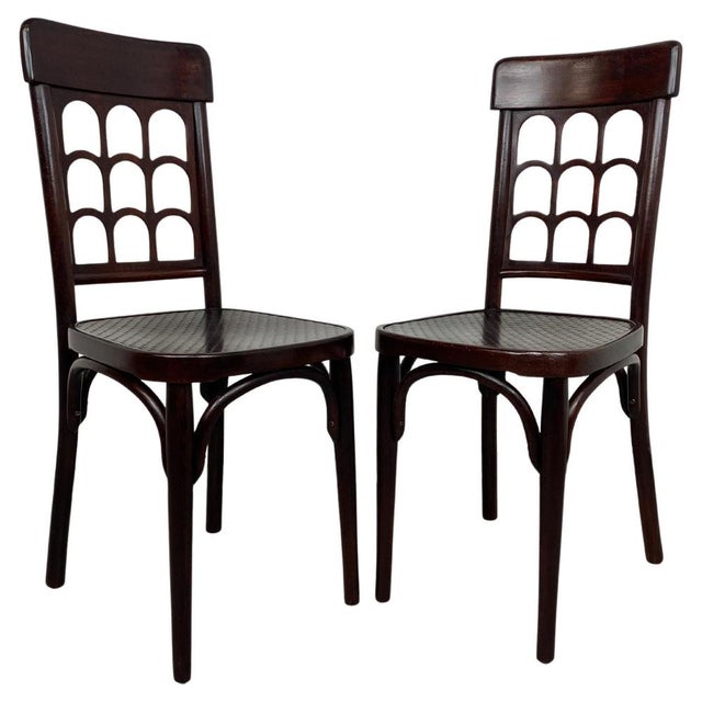 Beehive Dining Chairs attributed to Josef Hoffmann, 1890s, Set of 2 For Sale - Image 10 of 10