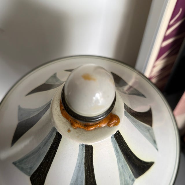 Ivory Antique Large Italian Apothecary Lidded Urn Set For Sale - Image 8 of 8