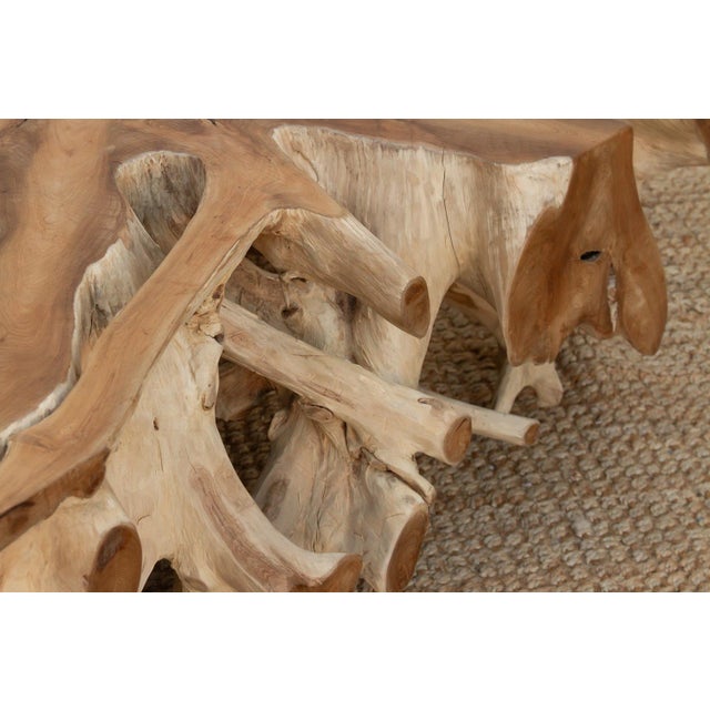 1990s Sculptural Live Form Teak Root Coffee Table For Sale - Image 5 of 9