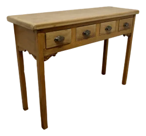 Golden Oak Hall Table, 1950s