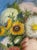 Oval Portrait of a Young Girl with Flowers, 1800s, Pastel Artwork For Sale - Image 9 of 18
