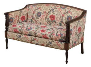 Hickory Chair Mahogany Frame Sheridan Style Loveseat Settee