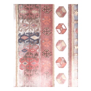 Sample - Schumacher x Johnson Hartig Sahane Wallcovering in Faded Rust For Sale