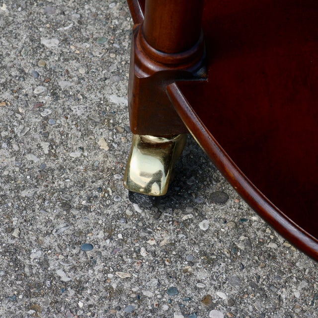 Vintage Marble Top Rolling Bar Cart by Pulaski For Sale - Image 10 of 15