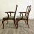 Late 20th Century Vintage Queen Anne Wood and Vinyl Dining Arm Chairs - Pair For Sale - Image 5 of 8