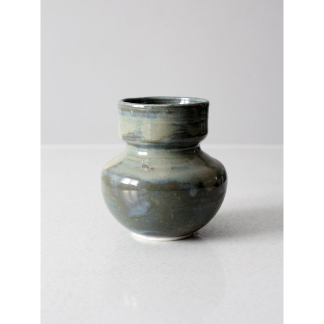 Contemporary Vintage Studio Pottery Vase For Sale - Image 3 of 9