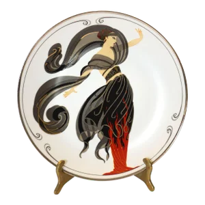 Erté "Flames of Love" Sevenarts Porcelain Collector Plate Romain De Tirtoff
