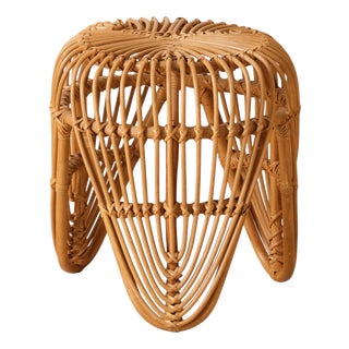 Rattan Stool, Denmark, 1960s For Sale