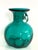 Glass Late 20th Century Emerald Green Glass Art Deco Vase With Handles For Sale - Image 7 of 9