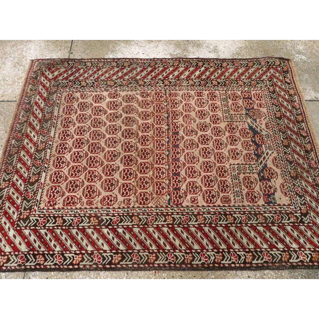 Early 20th Century Galerie Shabab Collection Early 20th Century Caucasian Shirvan Throw Rug For Sale - Image 5 of 6