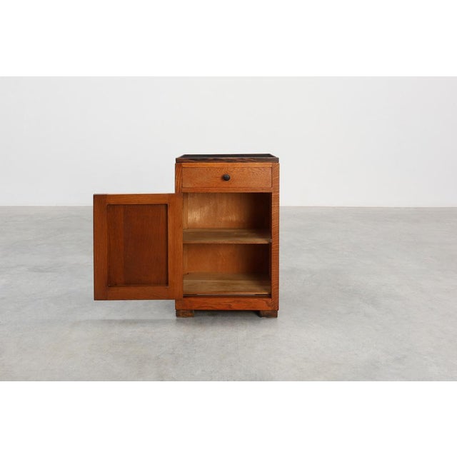 Amsterdam School Art Nouveau Nightstand, Netherlands, 1920s For Sale - Image 3 of 11