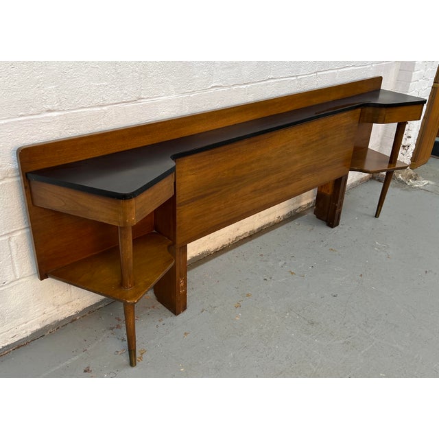 American of Martinsville Mid 20th Century American of Martinsville "Dania" Bar Bed Headboard by Merton Gershun For Sale - Image 4 of 12