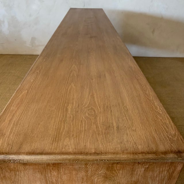 Wood Lucy Reclaimed Elm Wood Console With 18 Drawers in Natural Finish For Sale - Image 7 of 16
