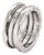 Bvlgari B.zero1 Three Band 18k White Gold Ring Size 6 For Sale