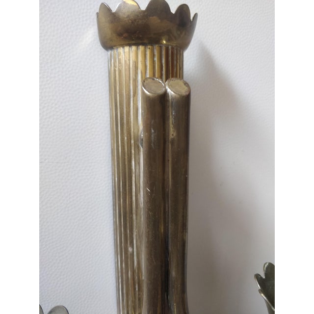 Brass Wall Lamps with Cut Glass, Italy, 1950s, Set of 2 For Sale - Image 11 of 17