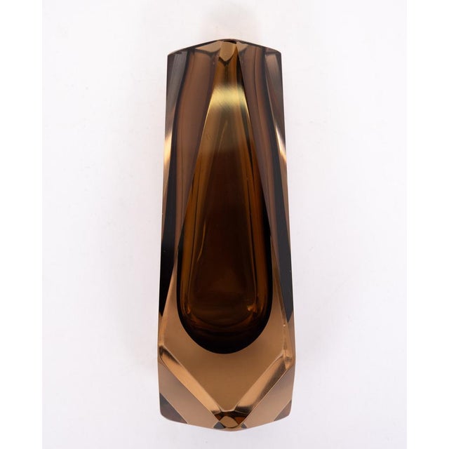 1960s Facet Cut Art Glass Vase by Murano for Alessandro Mandruzzato, 1960s For Sale - Image 5 of 12