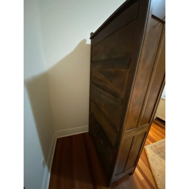 19th Century French Art Nouveau Wood Armoire Cabinet For Sale In Chicago - Image 6 of 7