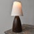 Vintage Minimal Turned Wood Conical Table Lamp, Circa 1970s-80s. Likely fashioned from a tropical wood, turned conical...