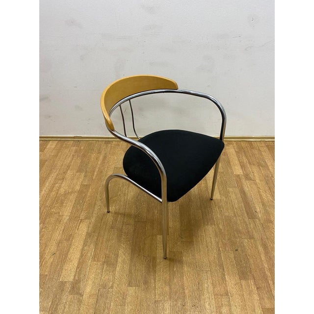Vintage Dining Set with Chrome Tube Frame, 1970s, Set of 5 For Sale - Image 10 of 14