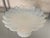 1980s Vintage Translucent White Petal Shaped Cookie Cake Plate Stand Fruit Bowl For Sale - Image 5 of 5