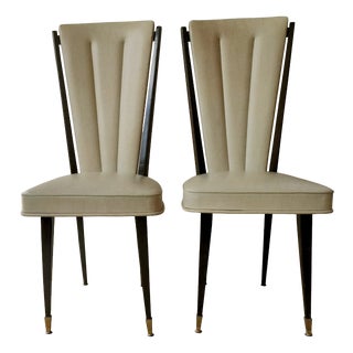 Vintage Faux Leather Chairs, 1960s, Set of 2 For Sale