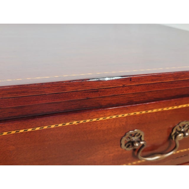 Vintage Edwardian Style Inlaid Chest of 2 Drawers, 1940s For Sale - Image 18 of 18
