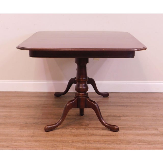 Ethan Allen Solid Cherry Queen Anne Double Pedestal Dining Table Chairish