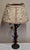 Art Deco French Table Lamp with Metal Frame, Porcelain Flowers, and Fabric Shade, 1930s For Sale - Image 4 of 11