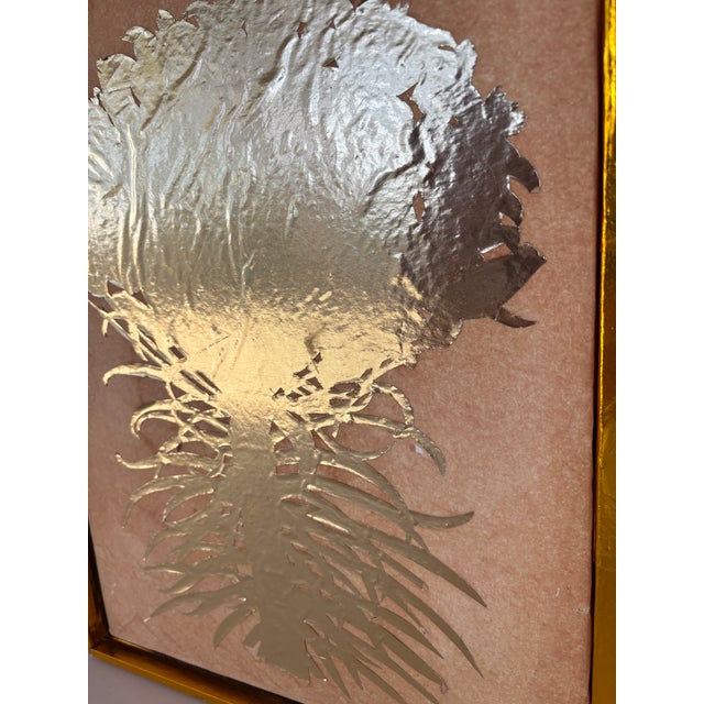 Mixed Media Quadriptych Basilius Beslers’ Lilium Cruentum Polyanthos in Gold Wood Frame For Sale - Image 9 of 12