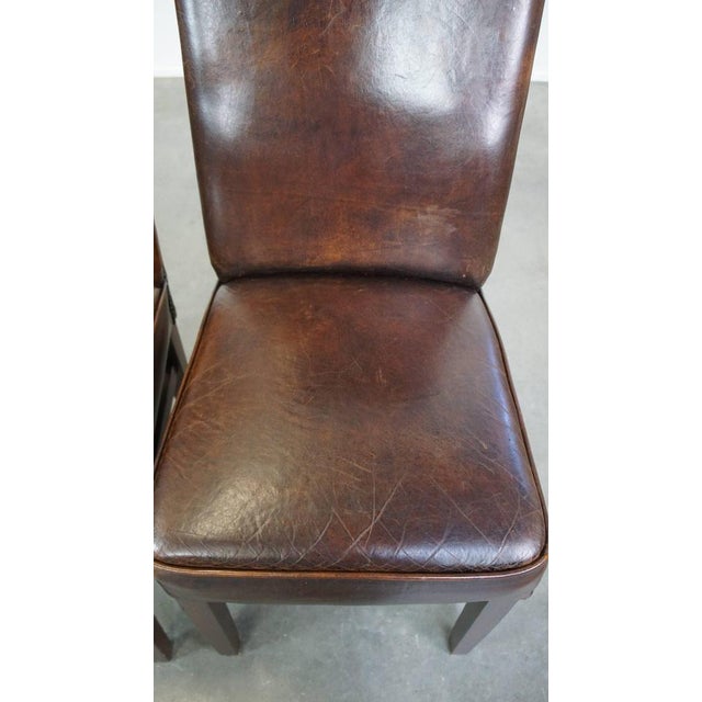 Animal Skin Sheep Leather Dining Room Chairs, Set of 6 For Sale - Image 7 of 14