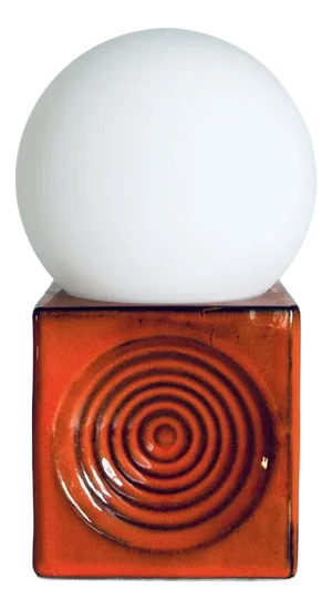Orange Ceramic Table Lamp by Steuler, 1970s