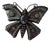 Vintage Sterling Silver 925 Butterfly Brooch With Amethyst Gemstone For Sale