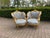 French 1940 French Louis XVI Gold Beech Damask Sofa Set - 5 PCS For Sale - Image 3 of 18