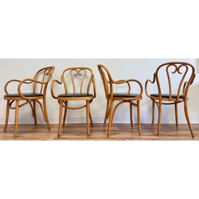 Mid-Century Modern Vintage Bistro Cafe Bentwood Chairs, S/4 For Sale - Image 3 of 11