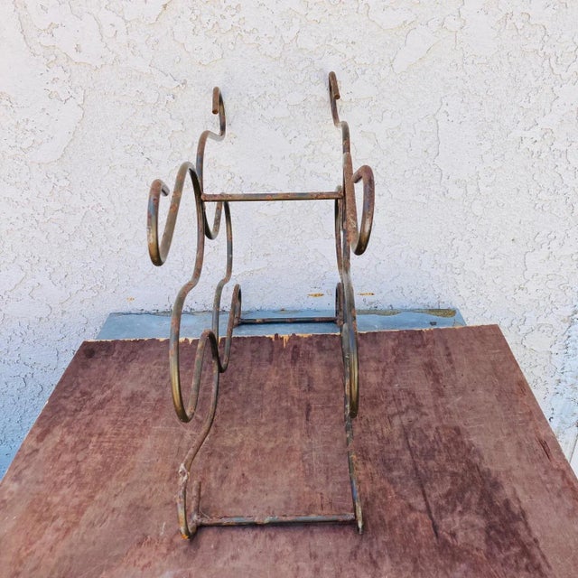 Late 20th Century Scrolling Iron Wine Rack For Sale - Image 4 of 12