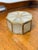 Early 20th Century Vintage Shell Type Material Trinket Box With Brass Trim - Octagon Shape For Sale - Image 5 of 9