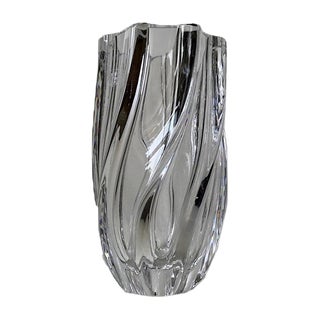 Twisted Art Glass Vase by Anna Ehrner for Kosta Boda, 1980s For Sale