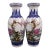 Mid 20th Century Pair of Chinese Porcelain Vases, Famille Rose Bird and Peony Floral Vases For Sale