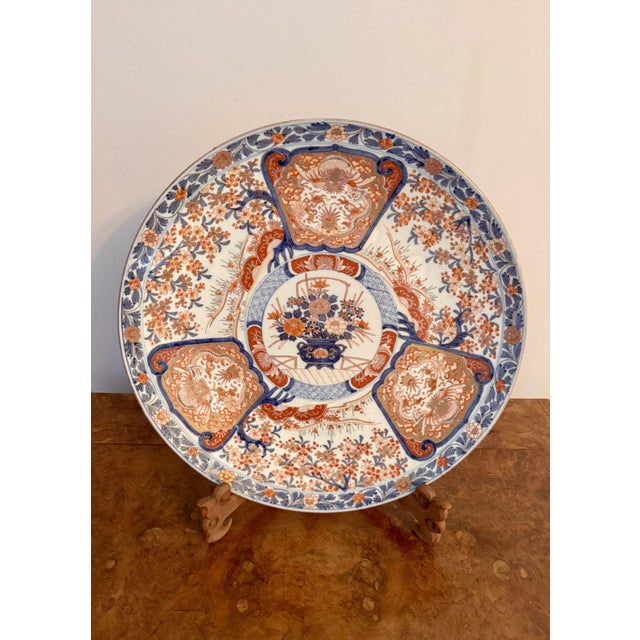Antique Japanese Imari Charger, 1900 For Sale - Image 3 of 5