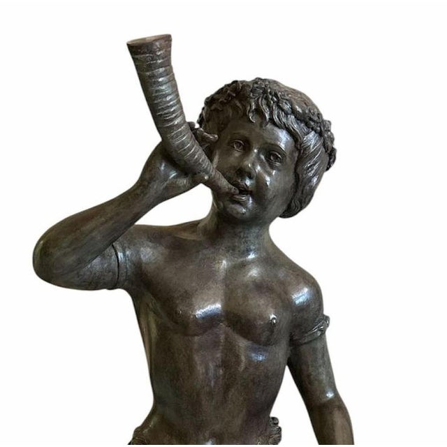 20th Century Bronze Nude Faun and Urban Scugnizzo Sculptures, Set of 2 For Sale - Image 3 of 8