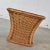 Vintage Organic Modern Woven Wicker Rattan Side or End Table W Rectangular Glass Top For Sale - Image 9 of 13