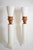 Plaster Columns and Wooden Lamps Vases, Set of 2 For Sale - Image 6 of 6