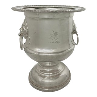 Vintage German Champagne Bucket Silver Plated Ice Bucket For Sale
