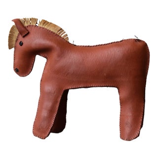 Vintage Folk Art Handmade Rubber Horse Soft Sculpture, Circa Mid-20th Century For Sale