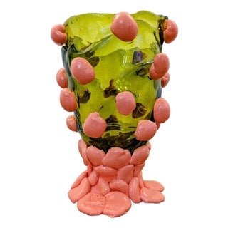Clear, Pink and Green Nugget Vase by Gaetano Pesce for Fish Design, Italy, 2000s. For Sale