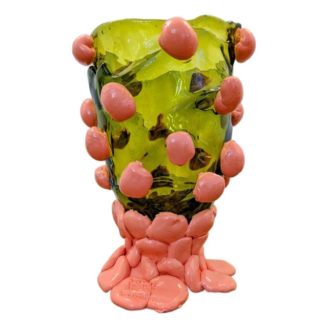 Clear, Pink and Green Nugget Vase by Gaetano Pesce for Fish Design, Italy, 2000s. For Sale